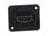 Соединитель; гнездо HDMI,с обеих сторон; экранированный; черный