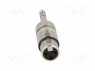 Адаптер; Jack 6,35мм вилка,XLR "мама"; stereo; PIN: 3