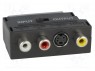 Адаптер; гнездо RCA x3,SCART вилка,SVHS гнездо 4pin