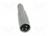 Адаптер; Jack 6,35мм гнездо,XLR "папа"; stereo; PIN: 3
