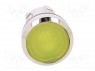 Switch: push-button; 1-position; 22mm; yellow; IP67; &Oslash;22mm