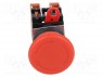 Switch: emergency stop; 1-position; NC x2; 3A/230VAC; 22mm; red