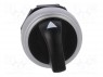 Switch: rotary; 3-position; 22mm; black; Illumin: none; IP66; &Oslash;22mm