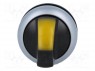 Switch: rotary; 2-position; 22mm; yellow; IP67; &Oslash;22.5mm; -25&divide;70&deg;C