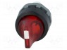 Switch: rotary; 2-position; 22mm; red; Illumin: MLB-1; IP66; &Oslash;22.5mm