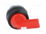 Switch: rotary; 2-position; 22mm; red; Illumin: none; IP66; &Oslash;22.5mm