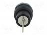 Switch: rotary with key; 2-position; 22mm; black; Illumin: none