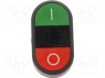 Switch: double; 1-position; 22mm; green/red; Illumin: none; IP66