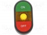 Switch: double; 1-position; 22mm; green/red; Illumin: MLB-1; IP66