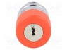 Switch: emergency stop with key; 2-position; 22mm; red; IP66