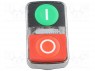 Switch: double; 1-position; 22mm; green/red; IP66; &Oslash;22mm; -25&divide;70&deg;C