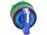 Switch: rotary; 2-position; 22mm; blue; Illumin: LED; IP66; &Oslash;22mm