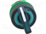 Switch: rotary; 3-position; 22mm; green; Illumin: LED; IP66; &Oslash;22mm
