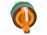 Switch: rotary; 3-position; 22mm; orange; Illumin: LED; IP66; &Oslash;22mm