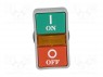 Switch: double; 1-position; NC + NO; 30mm; green/red; IP65; &Oslash;30mm