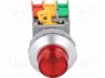 Switch: push-button; 1-position; NC + NO; 30mm; red; IP65; -20&divide;60&deg;C