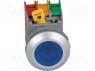 Switch: push-button; 1-position; NC + NO; 30mm; blue; IP65; &Oslash;30mm