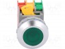 Switch: push-button; 1-position; NC + NO; 30mm; green; IP65; &Oslash;30mm