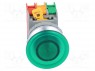 Switch: push-button; 1-position; NC + NO; 30mm; green; IP65; &Oslash;30mm