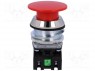 Switch: push-button; 1-position; NC + NO; 30mm; red; IP56; -15&divide;30&deg;C