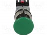 Switch: push-button; 1-position; NC + NO; 30mm; green; IP66