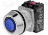 Switch: push-button; 1-position; NC + NO; 30mm; blue; IP66; &Oslash;30.5mm