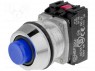 Switch: push-button; 1-position; NC + NO; 30mm; blue; IP66; &Oslash;30.5mm