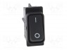 ROCKER; DPST; Положения: 2; ON-OFF; 10A/250ВAC; черный; IP40; 100мОм