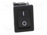 ROCKER; SPST; Положения: 2; ON-OFF; 10A/250ВAC; черный; IP40; 100мОм