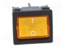 ROCKER; DPST; Положения: 2; ON-OFF; 10A/250ВAC; оранжевый; IP40; LED