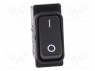 ROCKER; DPST; Положения: 2; OFF-ON; 16A/250ВAC; черный; IP40; 100мОм