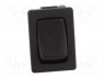 ROCKER; SPST; Положения: 2; OFF-(ON); 4A/250ВAC; черный; IP40