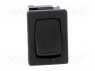 ROCKER; SPST; Положения: 2; OFF-ON; 6A/250ВAC; черный; IP40; 100мОм