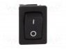 ROCKER; SPST; Положения: 2; OFF-ON; 12A/250ВAC; черный; IP40; 100мОм