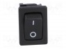 ROCKER; SPST; Положения: 2; OFF-ON; 10A/250ВAC; черный; IP40; 100мОм