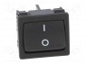 ROCKER; DPST; Положения: 2; OFF-ON; 6A/250ВAC; черный; IP40; 100мОм