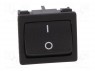 ROCKER; DPST; Положения: 2; OFF-ON; 12A/250ВAC; черный; IP40; 100мОм