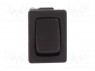 ROCKER; SPDT; Положения: 2; OFF-(ON); 4A/250ВAC; черный; IP40