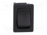 ROCKER; SPDT; Положения: 2; OFF-ON; 10A/250ВAC; черный; IP40; 100мОм
