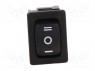 ROCKER; SP3T; Положения: 3; ON-OFF-ON; 6A/250ВAC; черный; IP40
