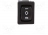 ROCKER; SP3T; Положения: 3; ON-OFF-ON; 6A/250ВAC; черный; IP40