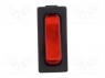 ROCKER; SPST; Положения: 2; OFF-ON; 20A/250ВAC; красный; IP40