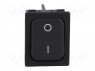 ROCKER; DPST; Положения: 2; OFF-ON; 20A/250ВAC; черный; IP40; 100мОм