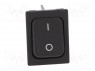 ROCKER; DPST; Положения: 2; OFF-ON; 20A/250ВAC; черный; IP40; 100мОм