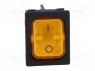 ROCKER; DPST; Положения: 2; OFF-ON; 20A/250ВAC; оранжевый; IP40