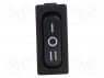ROCKER; SPDT; Положения: 3; ON-OFF-ON; 6A/250ВAC; черный; IP40