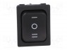 ROCKER; DP3T; Положения: 3; ON-OFF-ON; 6A/250ВAC; черный; IP40