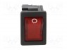 ROCKER; DPST; Положения: 2; OFF-ON; 4A/250ВAC; красный; IP40; LED