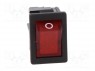 ROCKER; DPST; Положения: 2; OFF-ON; 4A/250ВAC; красный; IP40; 100мОм