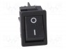 ROCKER; DPST; Положения: 2; OFF-ON; 16A/250ВAC; черный; IP40; 100мОм